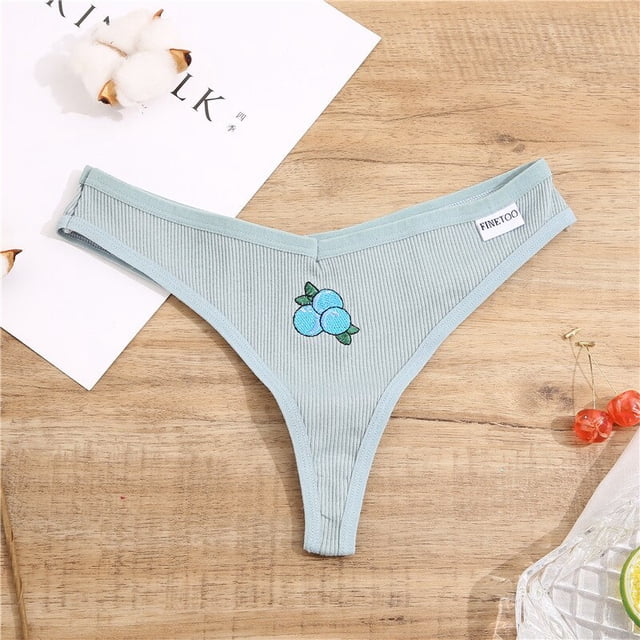 Tanga Bordada FINETOO Mujeres Bragas De Algodón Hipsters Para Niña Femeninas Ropa Interiorpangjing