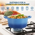 thumbnail image 6 of Walchoice 6 Quart Enameled Cast Iron Dutch Oven with Lid, Nonstick Round Dutch Oven Pot with Dual Handles for Braising, Stews, - Blue, 6 of 8