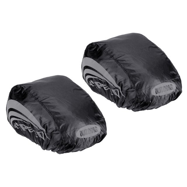 Unique Bargains Waterproof Helmet Cover Bike Helmet Rain Cover Ride Gear with Reflective Strip Black 2 Pack