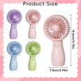 thumbnail image 2 of Clearance Under $5 | Low Noise 3 Speed Mini Handheld Fan, USB Rechargeable Pocket Portable Cooler For Indoor Outdoor Travel Commuting Hiking(Pink), 2 of 8