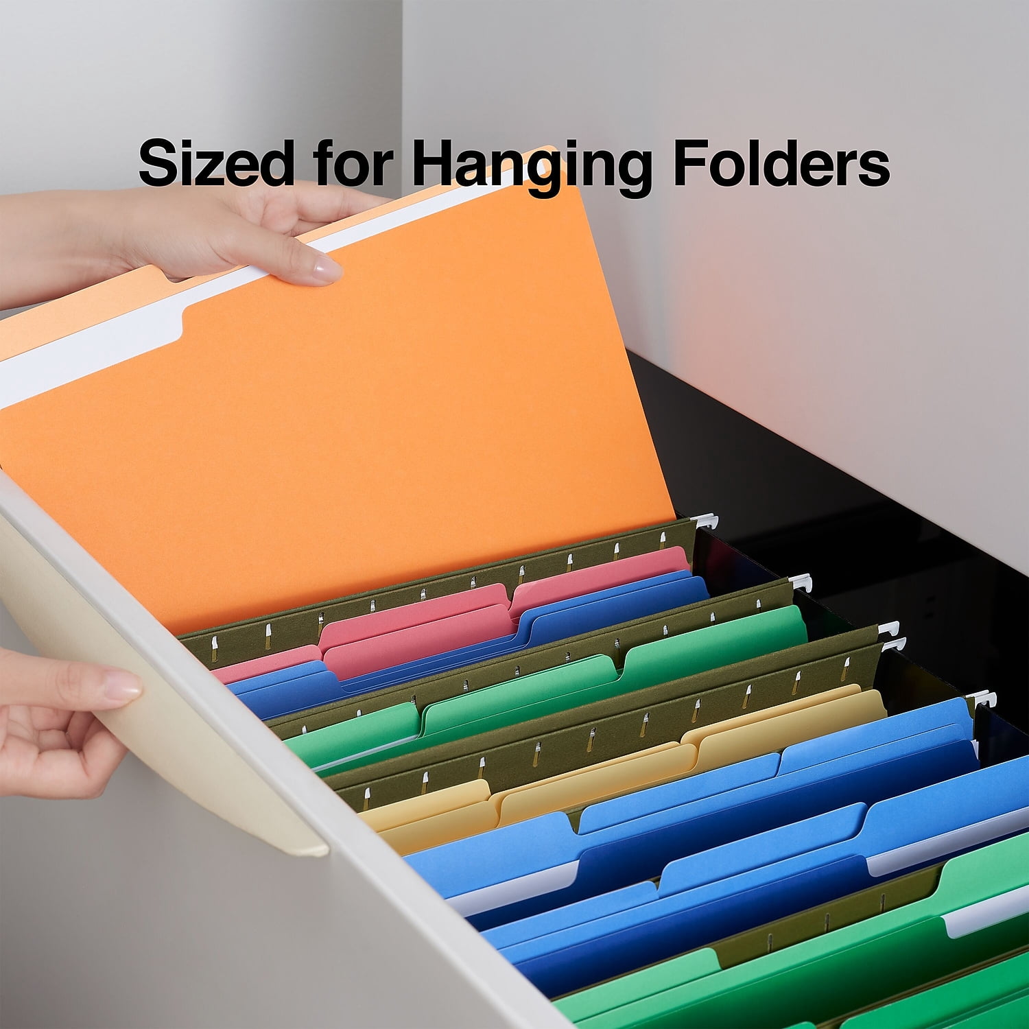 Staples Heavyweight File Folders 1/3 Cut Tab Letter Size Assorted Colors 100/Carton ST18363-CCVS