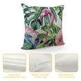 thumbnail image 4 of Awypu  Throw Pillow Covers Tropical Isolated Pattern Flamingo Watercolor Tropic Drawing Rose Bird Decor Pillowcases 20 X 20 Inch Square Hidden Zipper Home Cushion Decorative Pillowcase, 4 of 5