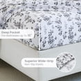 thumbnail image 4 of Floral Queen Sheets Soft Breathable Microfiber Vintage Printed Bed Sheet Set Deep Pocket Fitted Sheet Included Flower Pattern, 4 of 7
