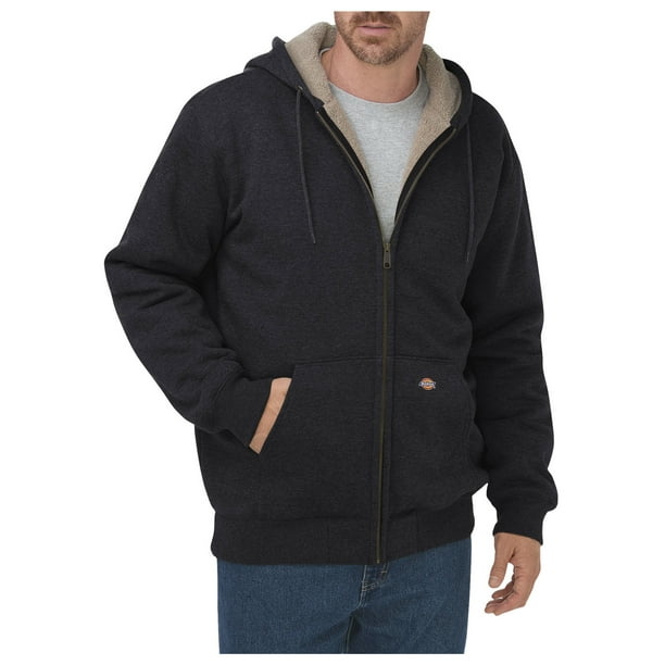 Dickies Mens Sherpa Lined Fleece Hoodie 2X Black Walmart