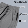 thumbnail image 4 of Zysthvn Athletic Casual Pants for Men Workout Winter Straight Leg Mens Trouser Pants with Pockets Quick Dry Solid Elastic Waist Drawstring Pants, 4 of 9