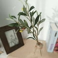 thumbnail image 6 of 3 Forked Artificial Olive Branch Plants Faux Olive Branches Stems Fake Olive Tree Branches Plastic Branches Green Plants Bushes, 6 of 10