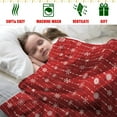 thumbnail image 2 of Kainsy Christmas Throws Blankets, Red White Snowflakes Comfort Christmas Prints Flannel Blanket, Super Soft Holiday Theme Home Décor Warm and Cozy Throws for Winter Bed Couch Xmas Gift,(40"x50"), 2 of 7