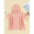 thumbnail image 2 of DDSBABAY Kid’s Beach Towel with Hood Solid Color Waffle Loose Fit Swim Cover Up Boys Girls Hooded Beach Towel,2T,3T,4T,5T,6T,7T,8T,9T,10T, 2 of 9