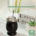 thumbnail image 4 of Bombilla tradicional para yerba mate, reutilizable, de acero inoxidable, con diseño innovador, mango curvo antideslizante para beber con seguridad, 4 of 5