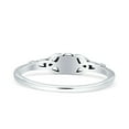 thumbnail image 3 of Weave Trinity Celtic Oval Lab Created White Opal Ring Band 925 Sterling Silver Size 6, 3 of 5