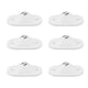 thumbnail image 3 of 12 ruedas autoadhesivas, mini ruedas giratorias, pasta de acero inoxidable, rueda universal, rotación de 360 grados, polea adhesiva, color blanco, 3 of 5