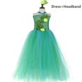 thumbnail image 1 of Vestido de tutú de Hada de jardín verde, flores, hojas, hadas, tema de jungla, vestido de desfile, vestido de fiesta de cumpleaños para niñas, disfraz de Halloween, 1 of 5