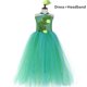 thumbnail image 1 of Vestido de tutú de Hada de jardín verde, flores, hojas, hadas, tema de jungla, vestido de desfile, vestido de fiesta de cumpleaños para niñas, disfraz de Halloween, 1 of 5