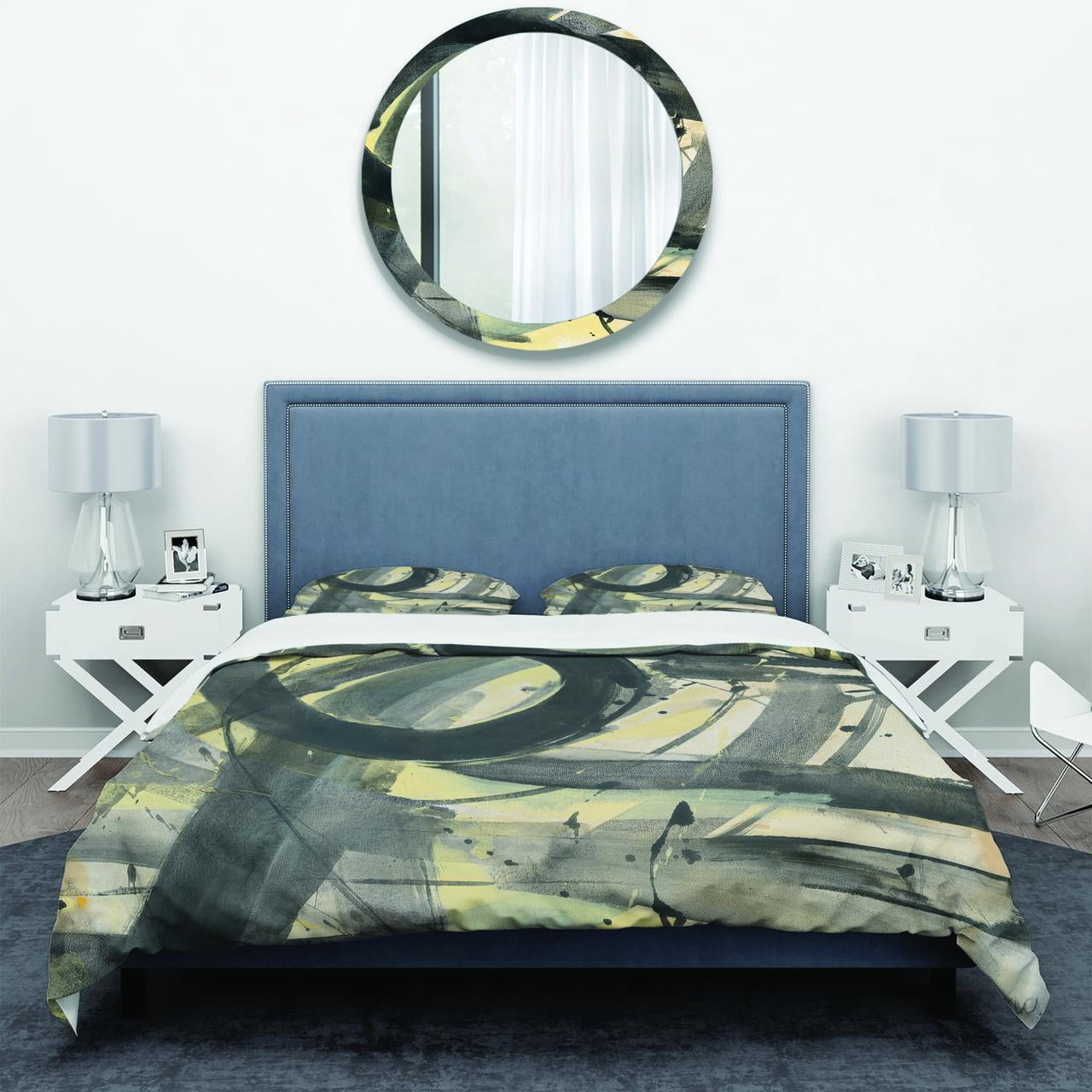 Designart 'Minimalistic Roller IV' Geometric Duvet Cover Set