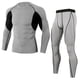 thumbnail image 1 of Sonducket Conjuntos de ropa interior térmica de invierno para hombre, Calzoncillos largos a prueba de viento, mallas elásticas de manga larga, traje para conjuntos de ropa Punto de nieve gris SG Sonducket AP013580-11, 1 of 6