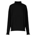 thumbnail image 5 of Hinvhai Plus Size Sweater Tops On Seasonal Clearance Women's Soild Long Sleeve Thick Knit Pullover Turtleneck Sweater Coat Black 14(XXXL), 5 of 7