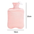 thumbnail image 2 of Hot Water Bottle with Fleece Cover Hot Water Bag for Pain Relief, 2 of 5