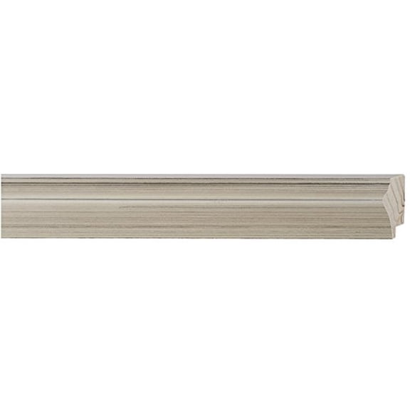 Picture Frame Moulding (Wood) 100Ft Bundle - Contemporary Silver Finish - 1.75" Width - 9/16"