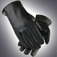 thumbnail image 5 of Voiceine 1 Pair PU Warm Gloves Screen Touch Gloves Waterproof Riding Bike Gloves Winter Cold Protection Gloves for Outdoor (Black, Free Size), 5 of 10