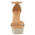 thumbnail image 6 of Journee Womens Olesia Buckle Espadrille Wedge Sandals, 6 of 9
