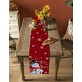 thumbnail image 5 of Ldtrchee Red Christmas Table Runner 108 Inches, Winter Snowman Let Snow Xmas Snowflake Bed Runner Dresser Scarves Tabletop for Indoor Outdoor Parties/Ceremony/Banquet, 13"x 108", 5 of 8