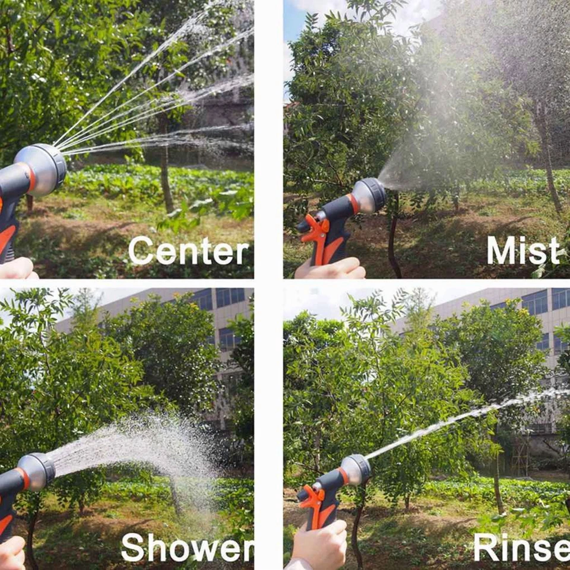 PURELY- Bastex High Pressure 8-Pattern Adjustable Garden Hose Nozzle Hand Sprayer