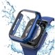 thumbnail image 1 of IP68 Waterproof Apple Watch case Shockproof Bumper Cover Built-in Screen Protector, Compatible with Apple Watch Series 6/5/4/SE 40mm Case - Blue case and Black Screen Frame, 1 of 5