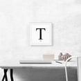 thumbnail image 2 of ARTCANVAS Modern Black and White Gray Serif Alphabet Letter T Canvas Art Print - Size: 12" x 12" (0.75" Deep), 2 of 9