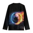 thumbnail image 6 of Garronmavis Cool Soccer Boys Long Sleeve T-Shirts Size 3-4 Casual Long Sleeve Crewneck T-Shirts Tee Tops Versatile Kids Fall Tops Crewneck Basic Tees Casual Clothes for Boys, 6 of 7