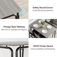 thumbnail image 4 of 5-piece dining set para 4: small square dinette con oak mesa y 4 forrado sillas, perfect para compact kitchens y dining rooms, 4 of 7