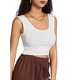 thumbnail image 2 of Lovito Casual Plain 2 Pcs Basic Sleeveless Rib-Knit Tops, 2 of 5