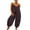 Fuchsia, variant on Wangscanis Women Summer Cami Jumpsuits Retro Floral Print Tie-Up Spaghetti Strap Sleeveless Long Rompers Fashion Loose Playsuits