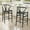 Black, variant on Farini Wishbone Counter Height Barstool, Fully Assembled Weave Bar Chair with Wooden Frame, for Kitchen Island, Dining Room, Bar, Single, Nature