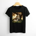 thumbnail image 2 of Shangniulu  Classic round neck women's T-shirt, lion pattern printed summer personalized fashion T-shirt soft fabric, good elasticity, lightweight and breathable, 2 of 4