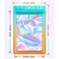 thumbnail image 4 of SJPACK Holographic Mylar Bags, 400 Pack Smell Proof Bags Resealable Food Storage Bag for Sample Snack Cookies Jewelry (Blue Orange 4*6''), 4 of 7