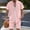 Pink, variant on BLTIBY Men's Summer Beach Outfits 2 Piece Short Sleeve Button Shirts and Shorts Texture Vacation Sets Lightweight Sky Blue S