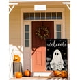 thumbnail image 5 of Welcome Halloween Garden Flags for Outside Decoration, Spooky Ghost with Flowers Small Yard Flag for Outdoor Decor 12x18 Inch Vertical Double Sided, 5 of 6