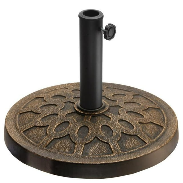 National Arbre SV42-TJF4BZ-18R 18 Po. Base de Parapluie en Résine Debout Libre Ronde&44; Bronze