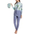 thumbnail image 4 of Women'S Classic Swimwear Long Sleeve Full Cover Swimsuit Rash Guard, 3pcs Set, 4 of 8