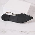 thumbnail image 7 of Purcolt Womens Stripes Canvas Slingback Flats Dressy Casual Pointed Toe Slip On Ballet Shoes Comfort Soft Sole Dress Shoes with Elastic Ankle Strap, 7 of 7
