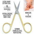 thumbnail image 2 of 3.5" Gold Plated Curved Pointed Tip Cuticle Scissors, 2 of 9