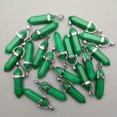 thumbnail image 1 of HOOUN Natural Stone 100pcs Malaysian Jade Pendants Hexagonal Pillar Pendulum Necklaces, 1 of 4