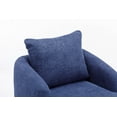 thumbnail image 5 of 360° Rotating Swivel Accent Chair, Boucle Upholstered Arm Chair with Back Cushion and Seat Cushion, Barrel Chair Single Sofa for Living Room, Lounge, Weight Capacity 300 Pounds, Navy, 5 of 8