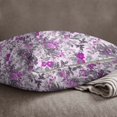 thumbnail image 4 of S4Sassy Purple 2 Pcs Square Cotton Poplin Floral Print Cushion Cover Home Decor-24 x 24 Inches, 4 of 5