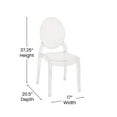 thumbnail image 4 of Emma + Oliver Set of 4 Multifunctional Transparent Polycarbonate Resin Stacking Accent Chair with Extra Wide Seat for Vanity, Dining Room, Bedroom & Outdoor Events, 4 of 13