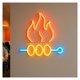 thumbnail image 2 of Letrero De Neón Con Forma De Barbacoa Y Kebab, Luz LED Regulable Para Decoración De Fiestas, Cocinas, Restaurantes De Comida Rápida Y Cocinas 42cm, 2 of 3