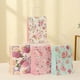 thumbnail image 4 of Zhuge Bolsas de embalaje para caja de regalo, pequeñas bolsas de papel kraft con impresión fresca, bolsas de mano con impresión de flores de colores (rosa, 25,5 * 12,5 * 33 cm), 4 of 5