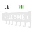 thumbnail image 4 of Tongina Key Organizer Hanger Rack Key Holder with 7 Hooks Welcome Word Living Room Mudroom Office Key Wall Mount Holder , white, 4 of 8
