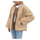 thumbnail image 3 of Abrigos de Invierno para Mujer, de Larga, con Botones, Chaquetas de Forro Suave, Ropa de Abrigo, Moda de Otoño Caqui L, 3 of 9