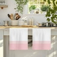 thumbnail image 4 of Pink White Striped Kitchen Towels Set of 2, Modern Abstract Art Aesthetics Soft Microfiber Dish Towels, Absorbent Quick-Dry Washable Dishcloths for Kitchen Cleaning, Drying Dishes, 18x28 Inches, 4 of 9